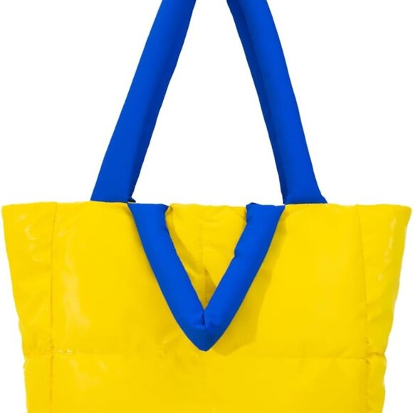 Lightweight Quilted Tote Bag Women Fashionable Travel Work Everyday Use - Picture 1 of 2